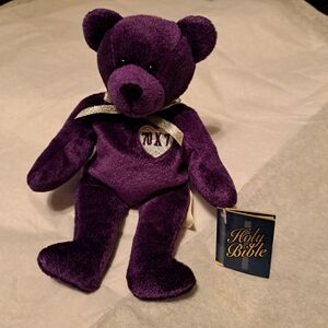 Vintage Holy Bear Forgiveness 1999 Collectable Plush Bear Gift Toy Bible Verse